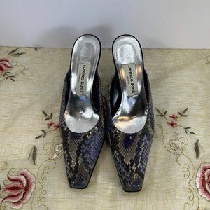 Leather Women's Shoes from Lorenzo Banfi from Milano Italy snake skin 9M